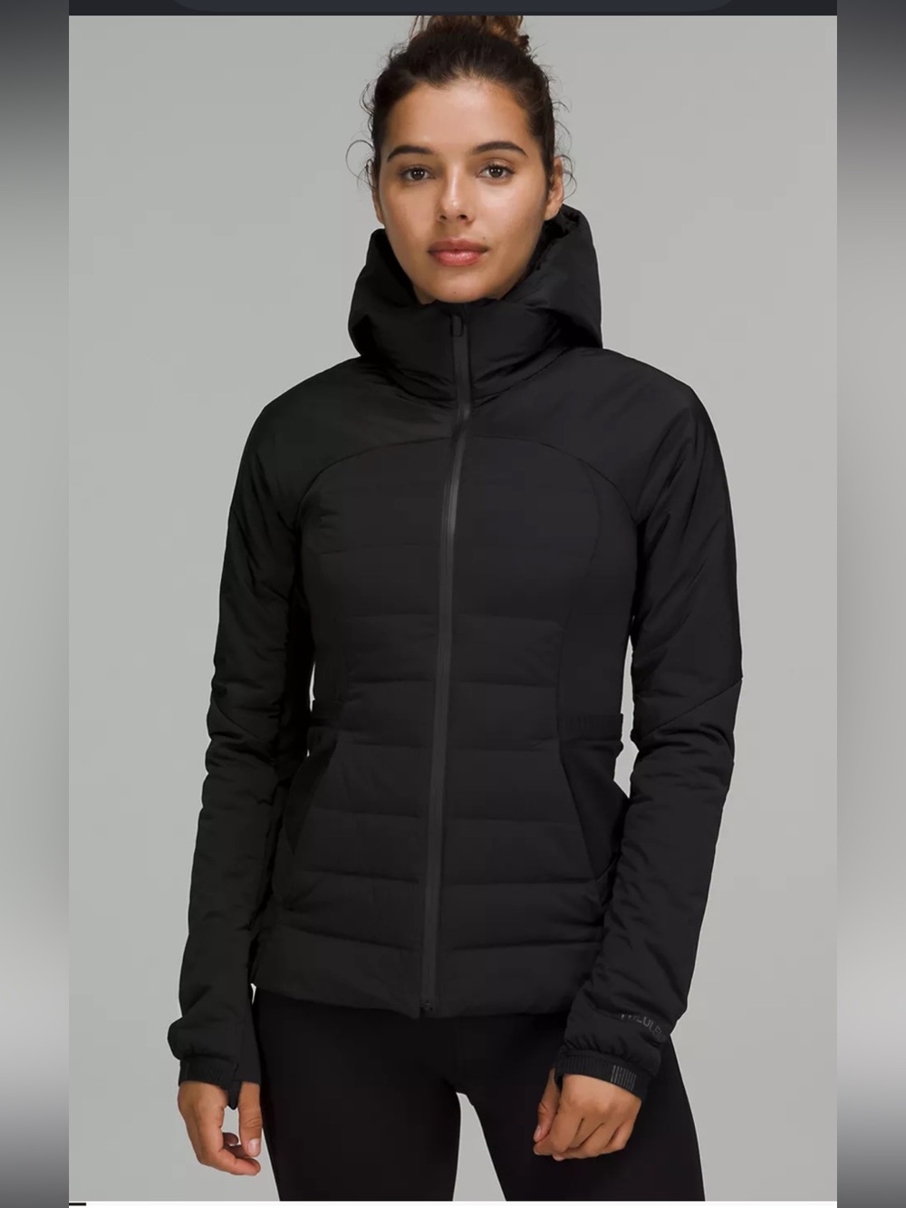 Size 12 Lululemon Down For it All Jacket, black